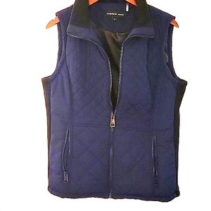 Andrew Marc Quilted Navy Vest